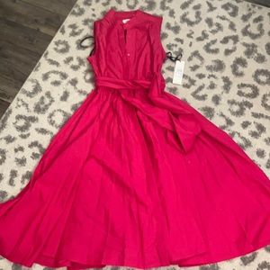 Gorgeous bright pink shirt dress